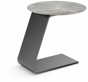 Reflex Круглый журнальный столик из стеклянного мрамора Oh