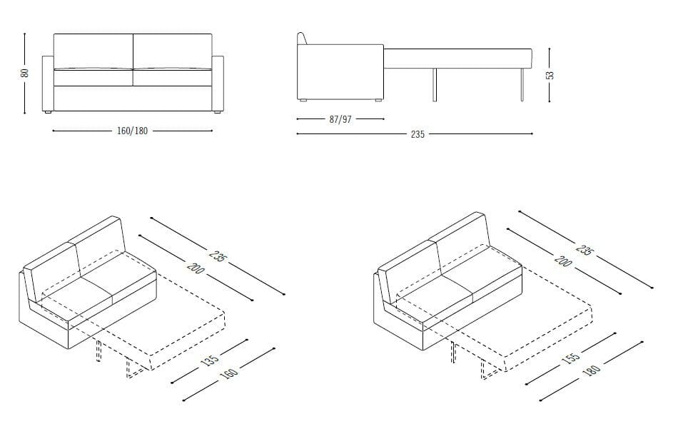 Ткань раскладной диван-кровать COR Conseta ARCH-00033105 - Вид №5