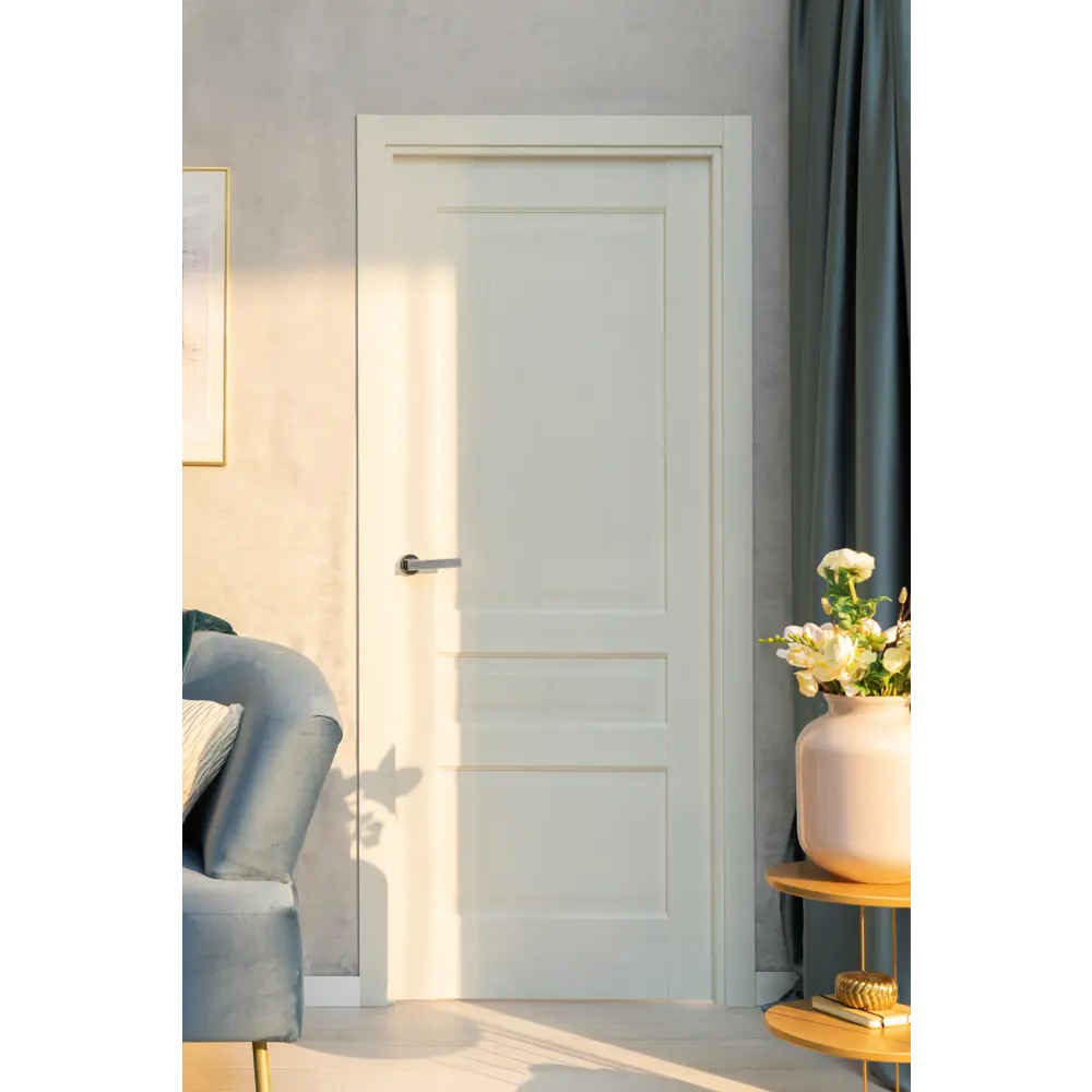 Дверь межкомнатная Artens Магнолия глухая ПВХ ламинация цвет айсберг 60x200 см (с замком и петлями) 83851429 STLM-2094602  - Вид №8