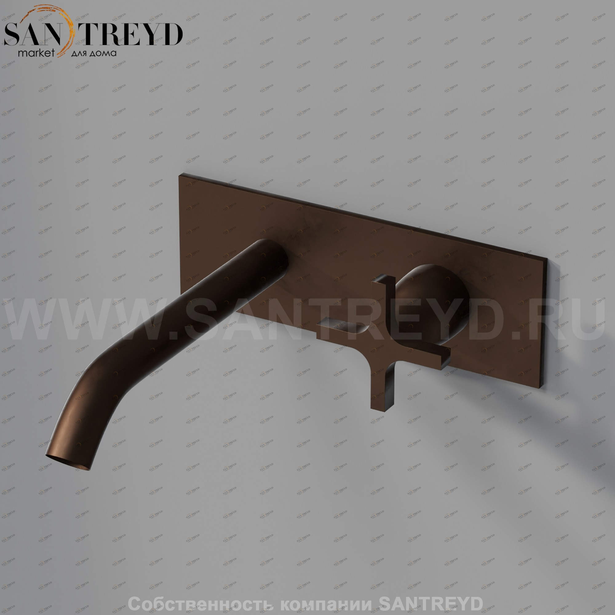 Встроенный смеситель AMEM332BR MEMORY для раковины бронзовый Agape