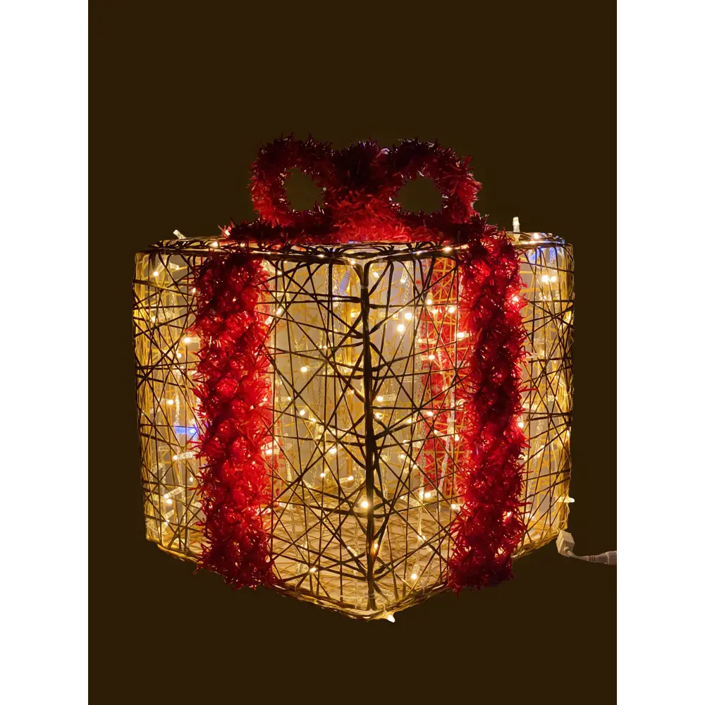 Электрическая светящиеся фигура Подарок 300 LED 150x150x150 см теплый белый свет 86164004 STLM-2016422 AJURIO  - Вид №21
