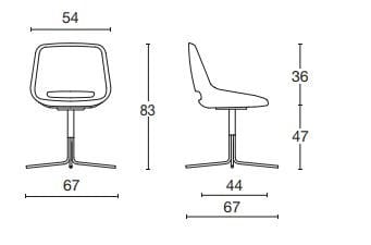 Мягкий стул из ткани Diemme Clea ARCH-00130233 - Вид №1