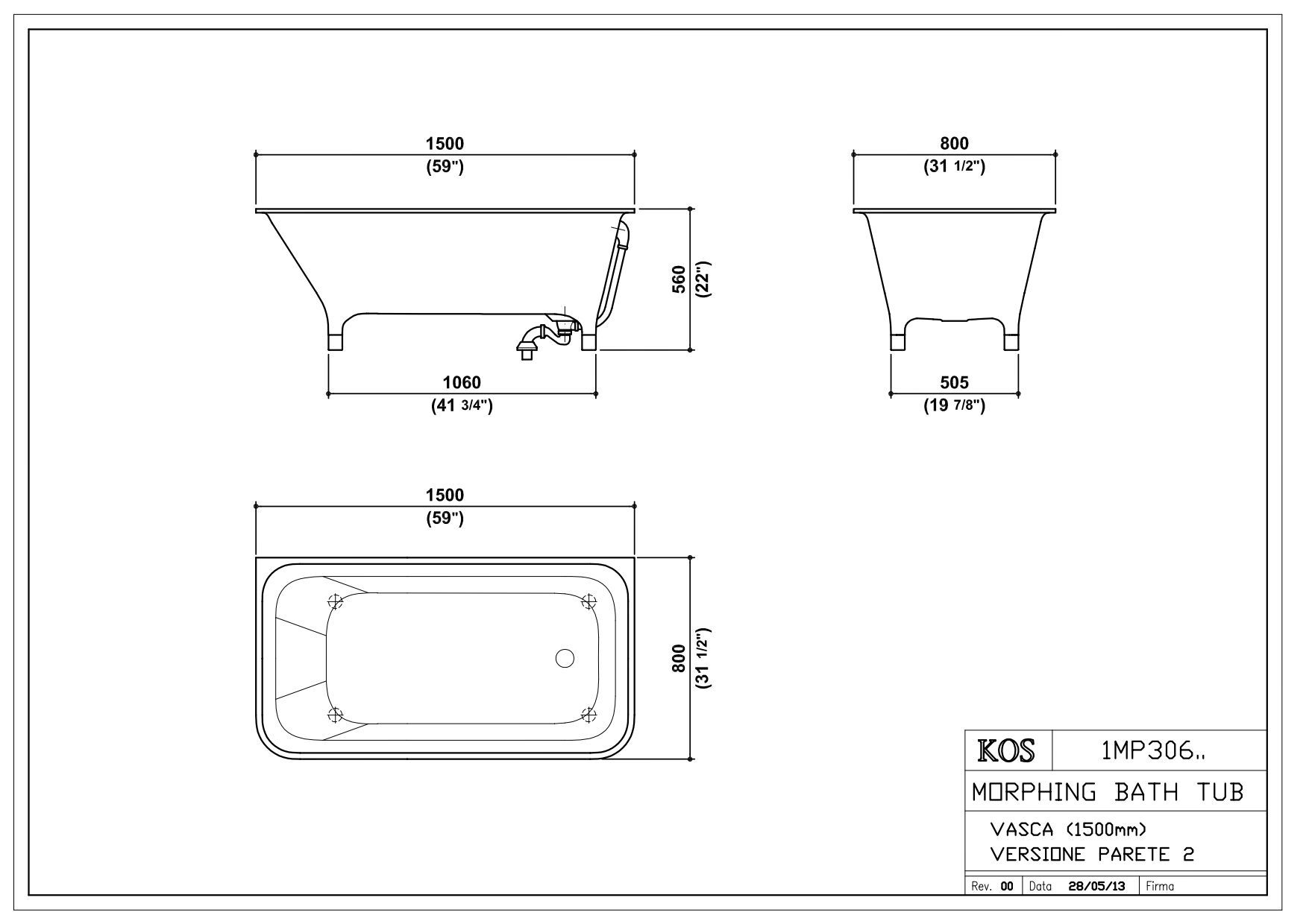 Прямоугольная ванна Zucchetti морфинг ARCH-00058812 - Вид №13