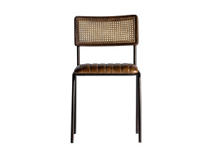 Кожаный стул с открытой спинкой