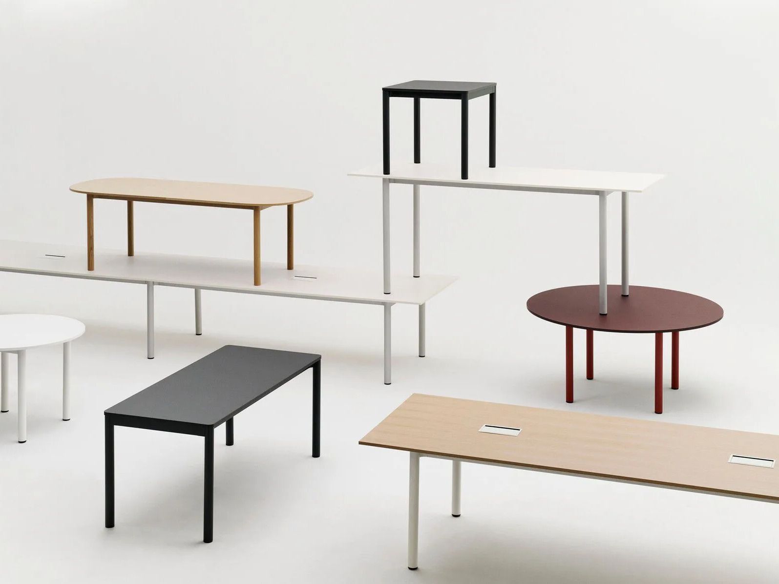 Прямоугольный стол с алюминиевыми или твердыми дубовыми ножками Hay пристройка ARCH-00016580 - Вид №2