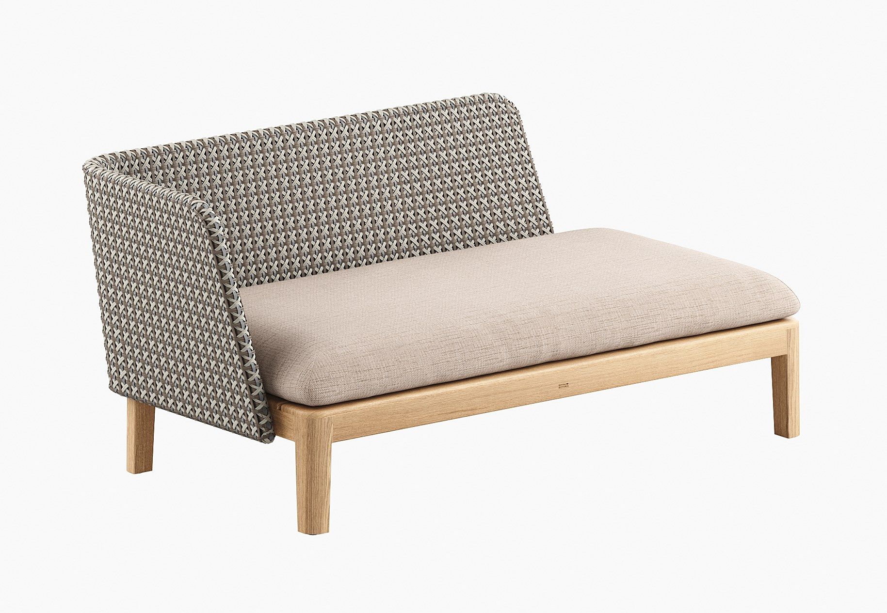 Садовая спальная кровать, обитая синтетической тканью и тиком Royal Botania Calypso Lounge ARCH-00126757 - Вид №3