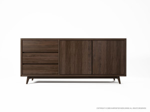 124_295 Комод 2 дверцы 3 ящика Karpenter Vintage