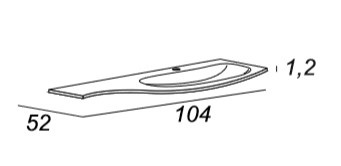 Мебель для ванной CEZARES VAGUE 104 Rovere tabacco 54834 - Вид №9