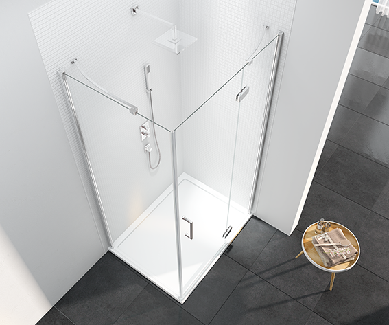 Дверь душевая для установки с боковой панелью S6FB1100CORNH Merlyn 6 Series Хромированный  - Вид №2
