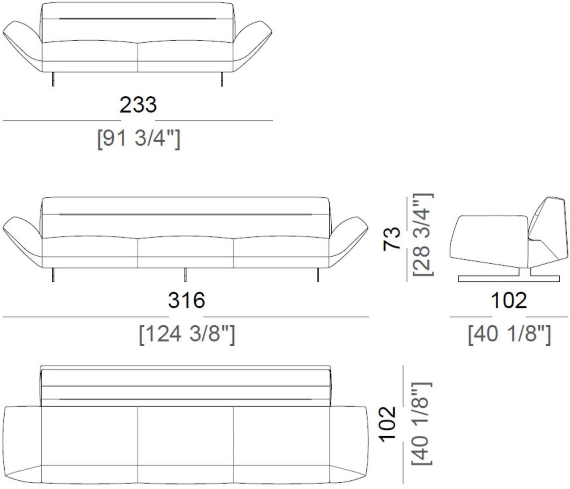 Arketipo Санный диван из ткани sun-id-1401457 - Вид №1