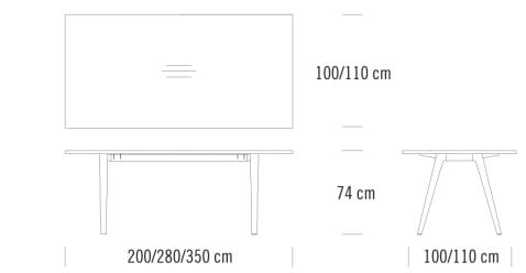 Прямоугольный стол для совещаний THONET 1500 ARCH-00024825 - Вид №12