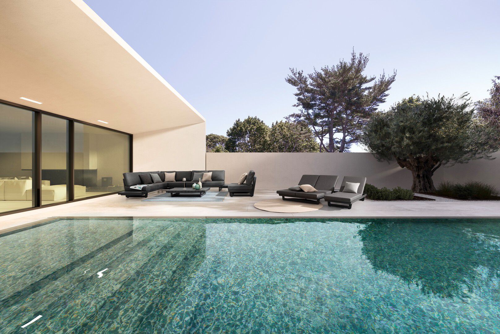 Угловой садовый диван из ткани BIZZOTTO Infinity ARCH-00091397 - Вид №22