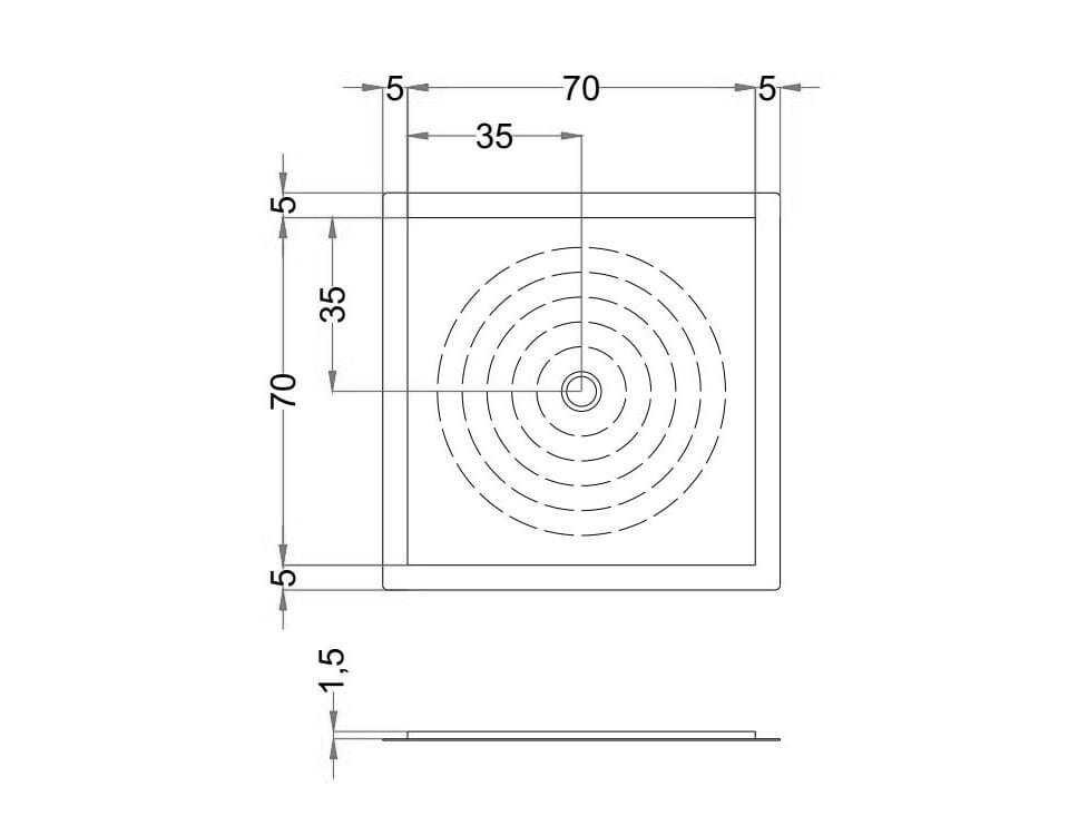 Квадратный душевой поддон для пола Gruppo Treesse ARCH-00038853 - Вид №2