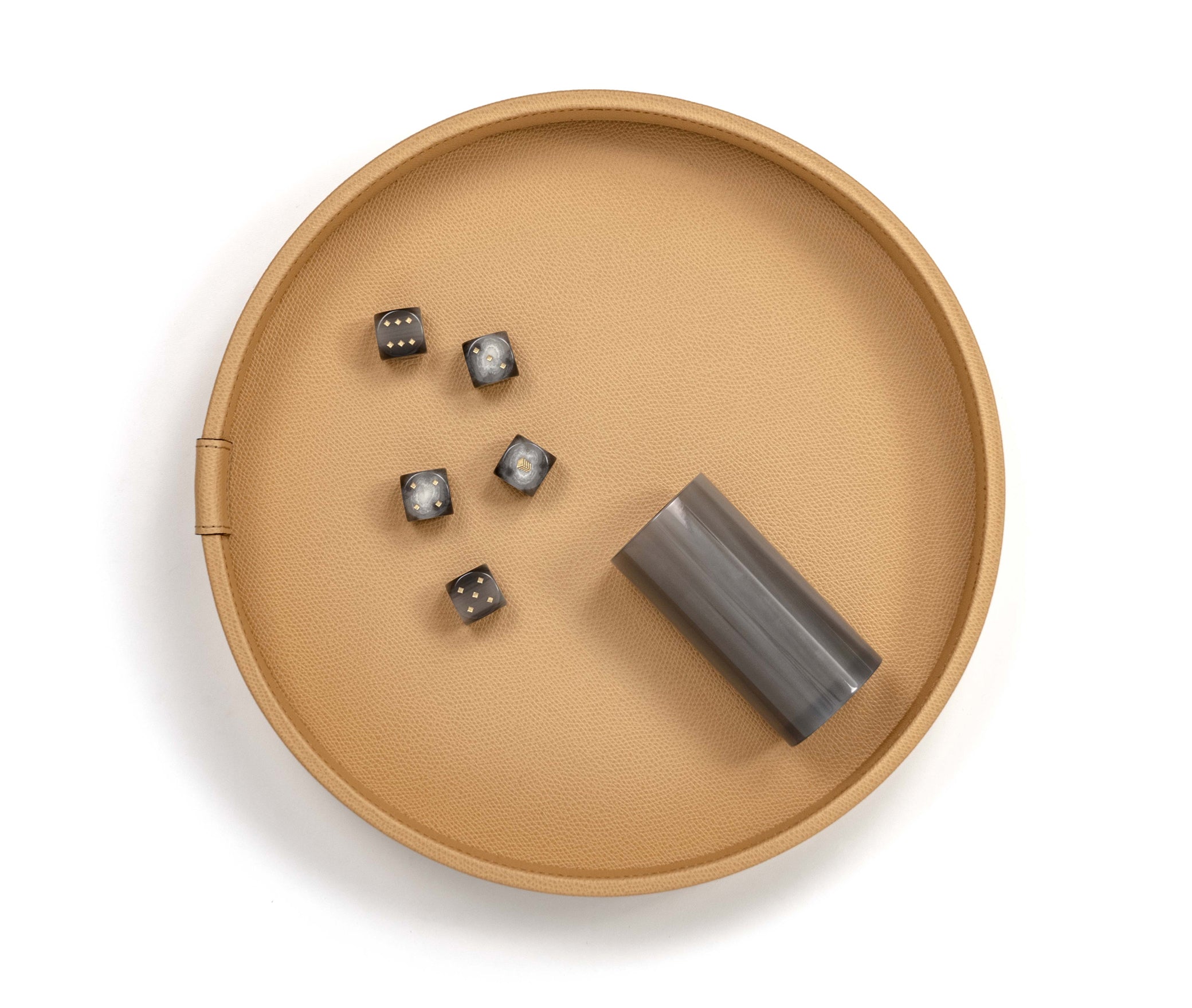 Набор игральных костей - Ø30 см / плетеная кожа_COFFEE Pinetti 00.1027.061.015 - Вид №2