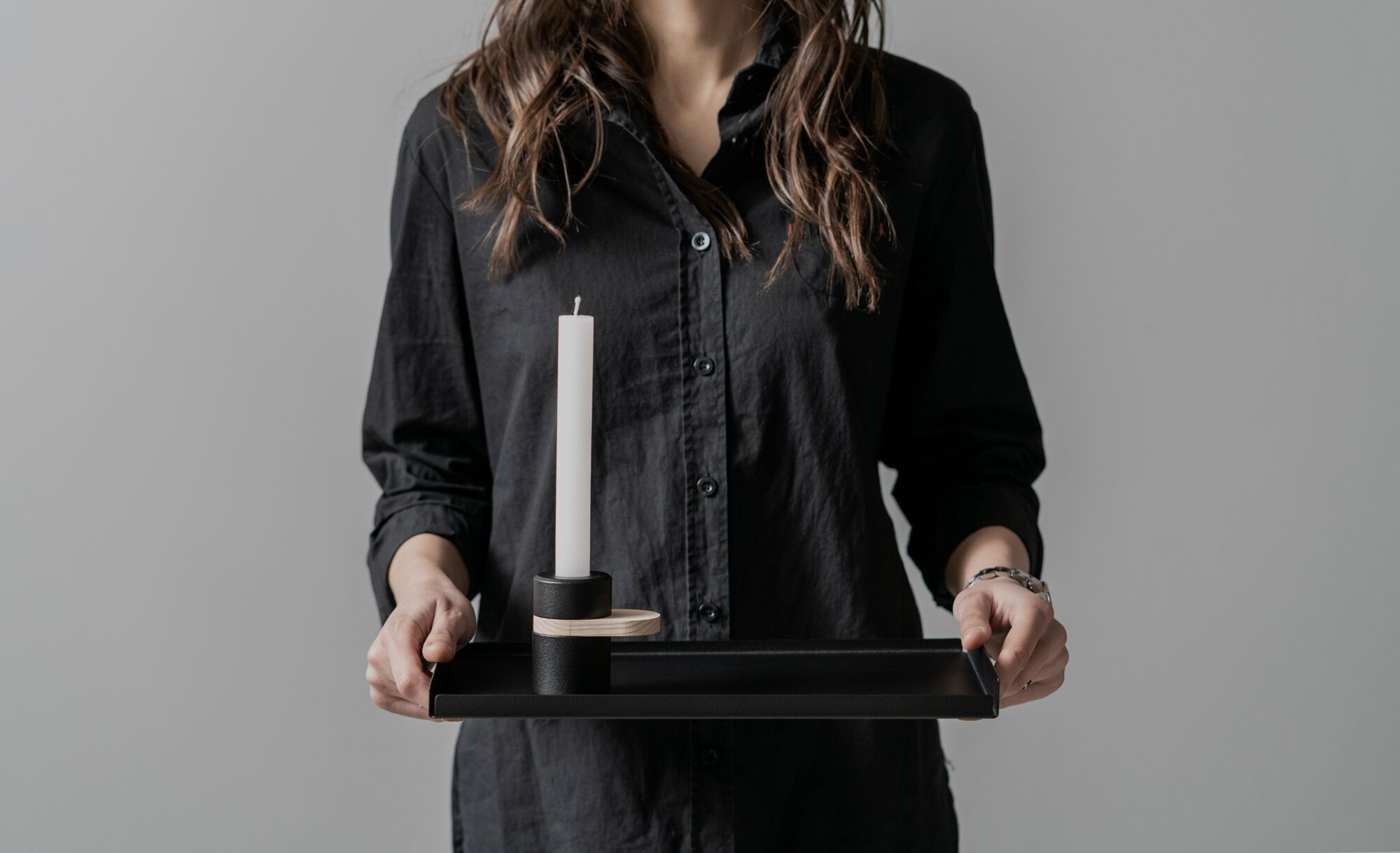 Стальной подсвечник с порошковым покрытием +kouple HEAVY CREAM ARCH-00065052 - Вид №5