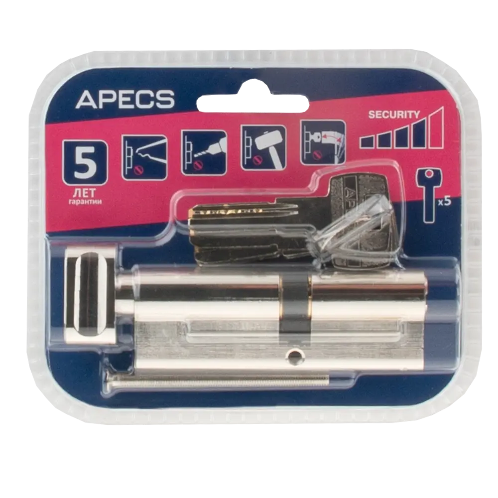 Цилиндровый механизм APECS Pro LM-90 с защитой от взлома 84168056 SM STLM-0046669 - Вид №2