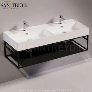 Консоль подвесная под раковину AGILE 121 см черная