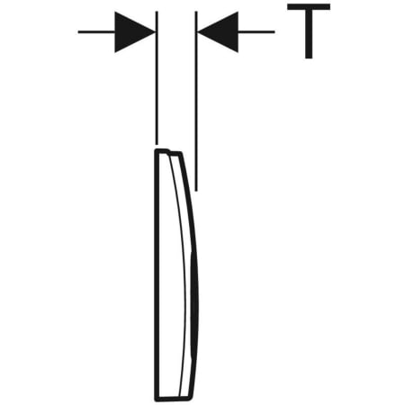 115.125.21.1 Смывная клавиша Geberit Delta21, двойной смыв Geberit  - Вид №3