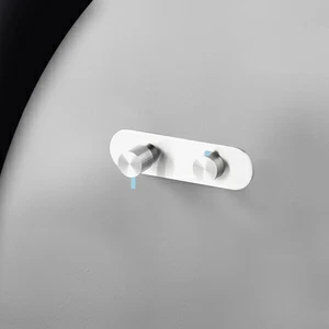 Термостат для душа глянцевая сталь с голубой ручкой Toki Radomonte TKI53LCIL27