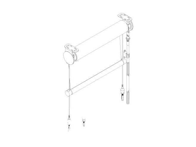 Приводной роликовый занавес и лебедка или моторный контейнер Mv Line рулонные шторы со стальными тросами и мусорным контейнером ARCH-00086326 - Вид №2