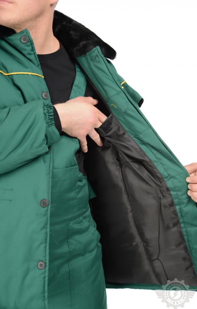 63761 Костюм "Эксперт-К" зимний темно-зеленый  Зимняя спецодежда  размер 60-62/182-188  - Вид №13