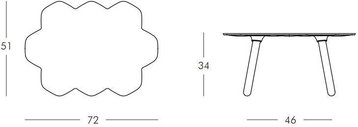 SLIDE Журнальный столик из полиуретана Tarta sun-id-1450239 - Вид №8