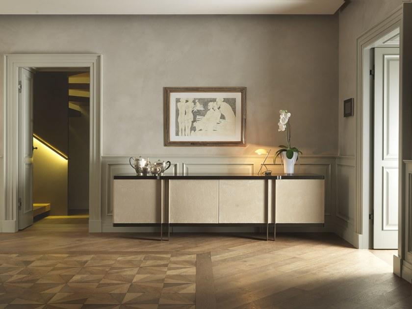 SELVA Комод с распашными дверцами из дерева и кожи  7175  - Вид №3