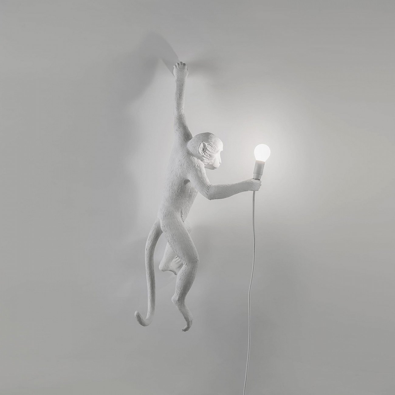 Светильник настенный белый Monkey Lamp Hanging Left 14881 SELETTI  00-3882922 Белый  - Вид №3