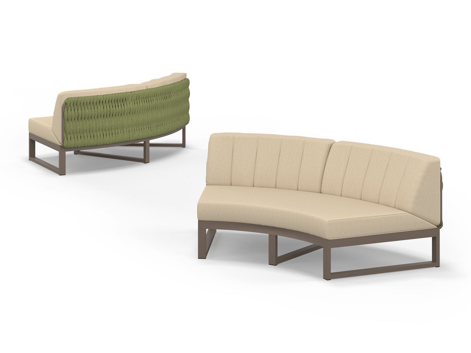 Тканевый изогнутый модульный садовый диван MAMAGREEN Munia ARCH-00016801 - Вид №2