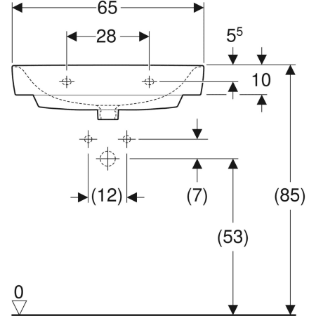 501.715.00.1 Раковина Geberit Renova Compact Geberit  - Вид №28
