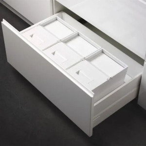 Система сортировки мусора ALBIO 55 2x16 L+ 2 контейнера, белый пластик