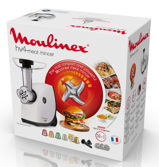 5602469 Мясорубка электрическая Moulinex HV4 ME478138 белый STDN-0082414 - Вид №2