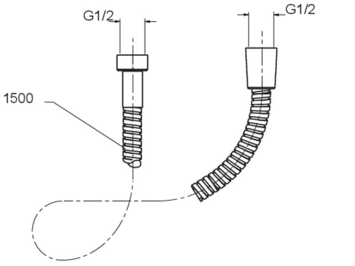 Шланг для душа CRISTINA Rubinetterie дополнения для душа / ванны / умывальника-Shower &amp ARCH-00050275 - Вид №2