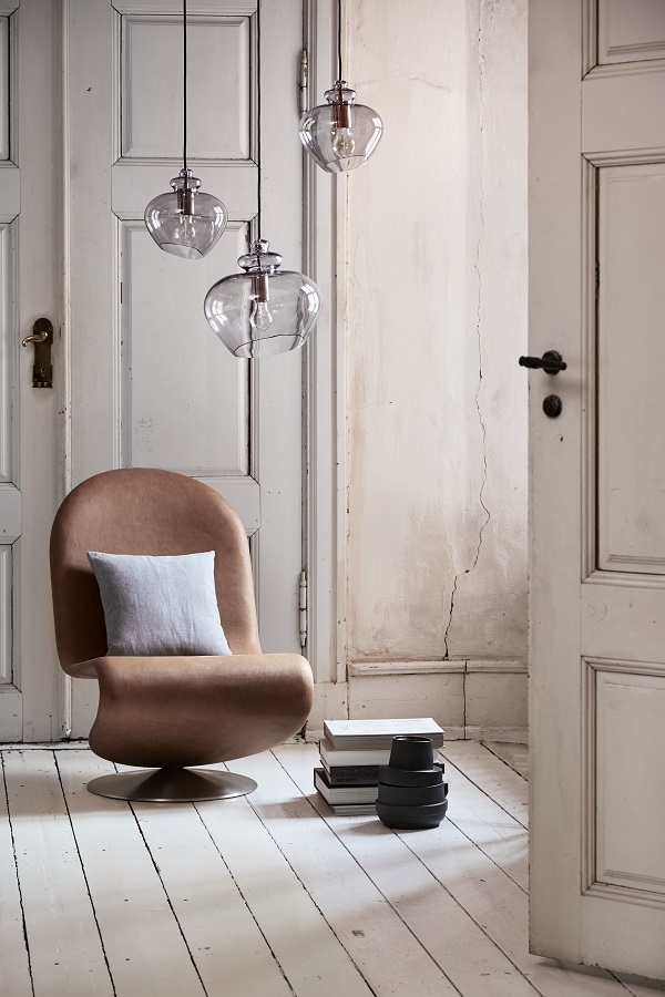 1487270505001 Лампа подвесная grace, 31,5хD30 см, дымчатое стекло, черный цоколь Frandsen  - Вид №2