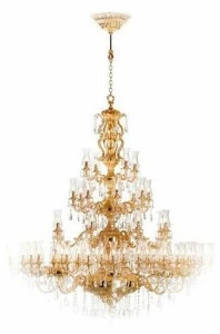 Possoni Illuminazione Французская золотая люстра с кристаллами schoeler и стеклом Howard 830/60-sh/g30