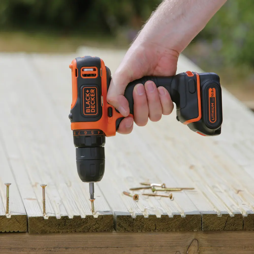 Дрель-шуруповерт аккумуляторная Black&Decker BDCDD12KBQW, 10.8 В Li-ion 2x1.5 Ач 18767105 STLM-2204963 BLACK + DECKER  - Вид №9