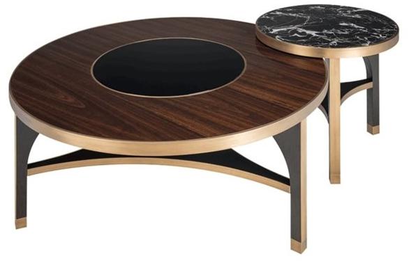 FRATO Низкий круглый деревянный журнальный столик sun-id-1385317 - Вид №1