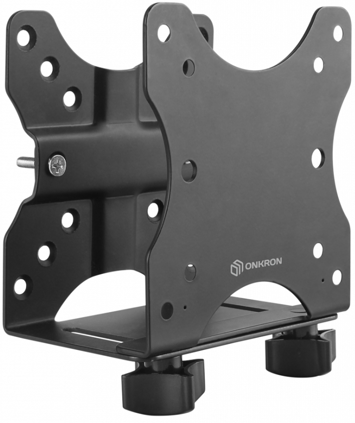 ONKRON A3N BLACK Крепление универсальное для mini pc / макс нагрузка 5кг, крепления на vesa: 75x75, 100x100, высота mini pc: 17~70мм, ширина и длина mini pc: без ограничений, возможность установки: на стену, под стол, к vesa креплениям монитора, между мон Santreyd 