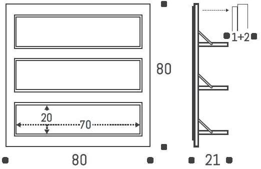 AMBIVALENZ Книжный шкаф офисный из фанеры Fläpps shelf 80×80-3 Fl080003 - Вид №2