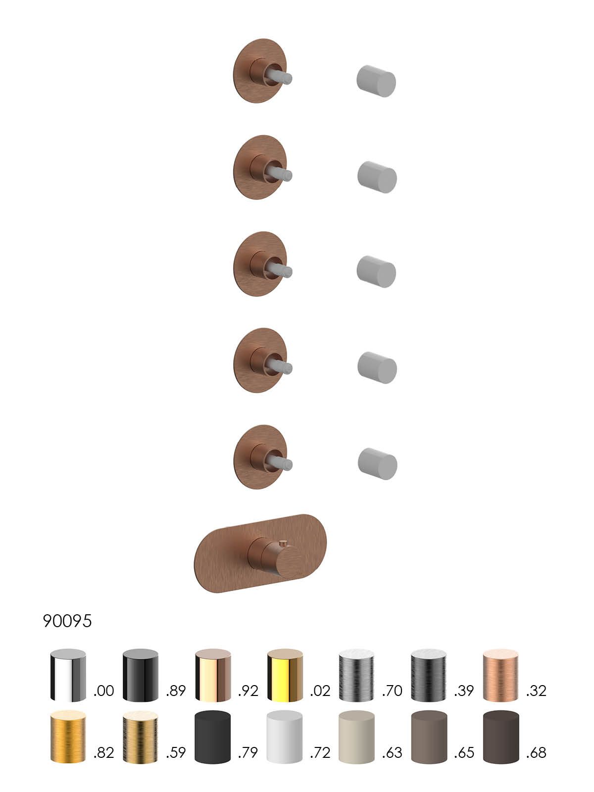 Термостатический смеситель для душа с 6 отверстиями Rubinetterie Frattini отдельная эстетика ARCH-00103351 - Вид №3