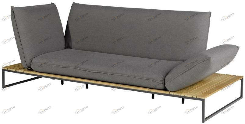 FISCHER MÖBEL 3-местный садовый диван с откидной спинкой из ткани Flora sun-id-1494537