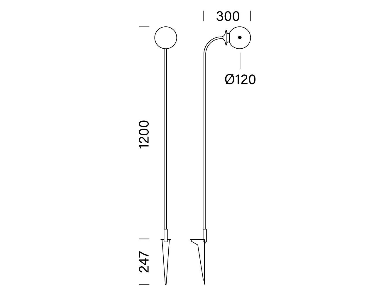 Стальной и стеклянный светодиодный световой столб Platek Balina ARCH-00067190 - Вид №4