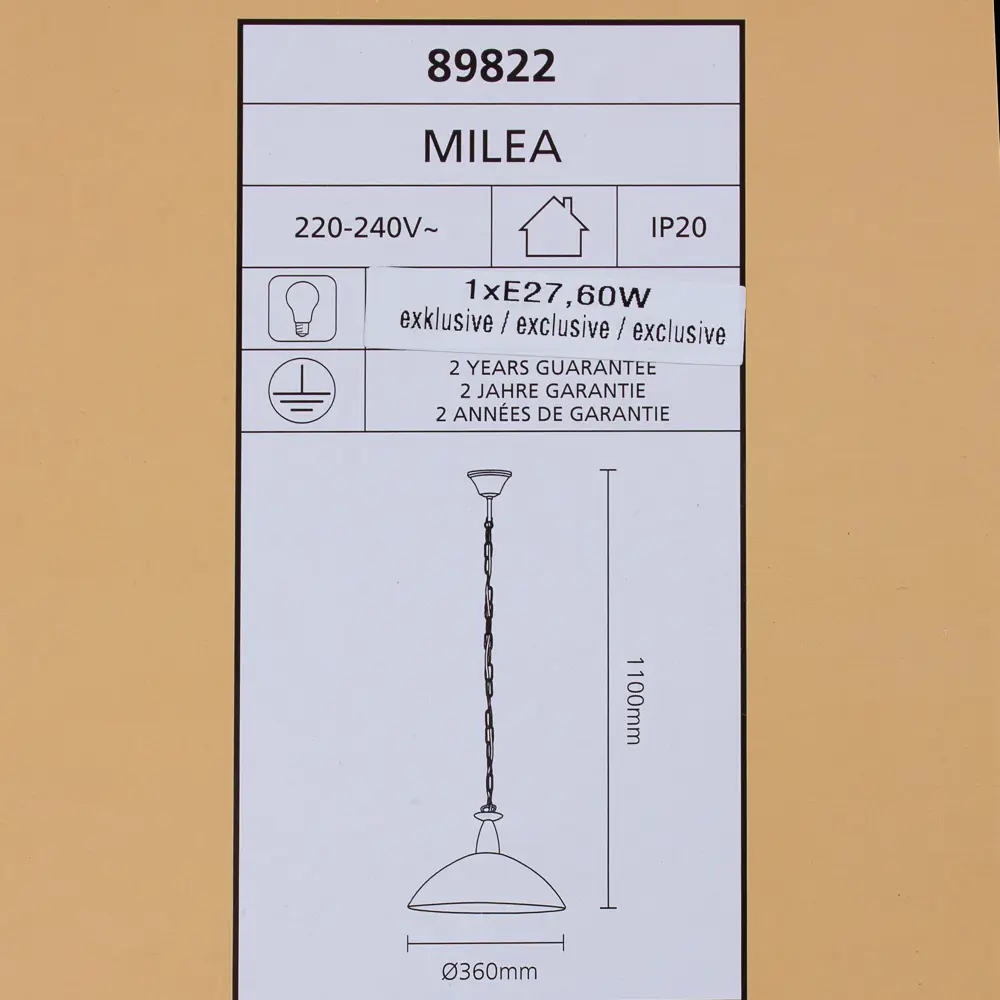 Подвес «Milea» 1xE27x100 Вт Maytoni STLM-2031951 - Вид №2
