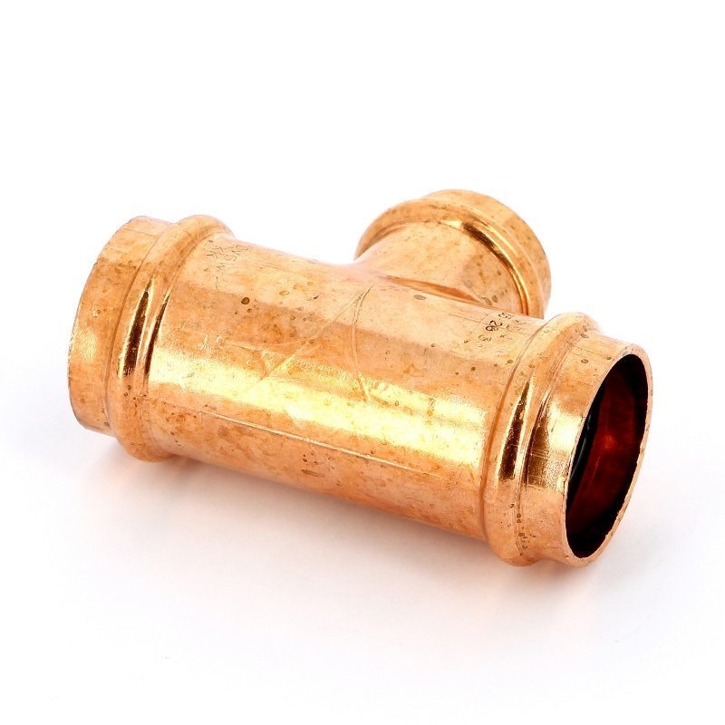 Тройник пресс 35x28x35 медный IBP P513003528035 - Вид №2