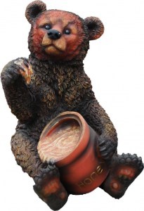 11145 МИШКА с мёдом, скульптура из бетона LAB.Space  - Вид №2