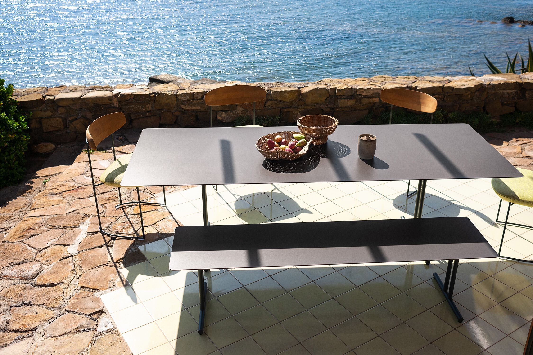 Прямоугольный садовый стол из HPL и металла Potocco Graphic ARCH-00142482 - Вид №2