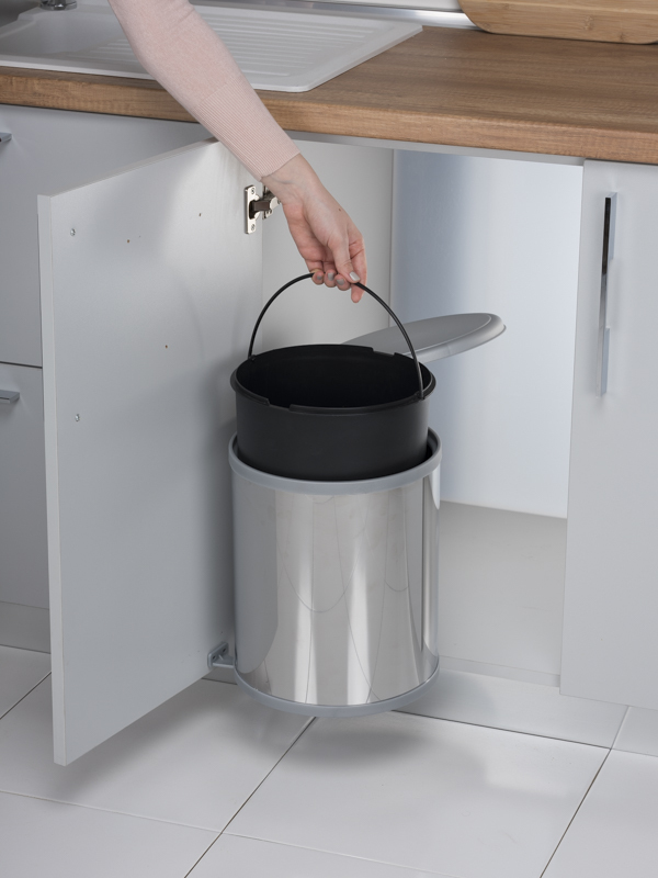 Ведро для мусора на дверцу шкафа Delta 350/11 Black NAVAKO 10002 - Вид №5