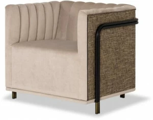 Stylish Club Мягкое кресло с подлокотниками из микрофибры и бархата Kensington Scf.k09