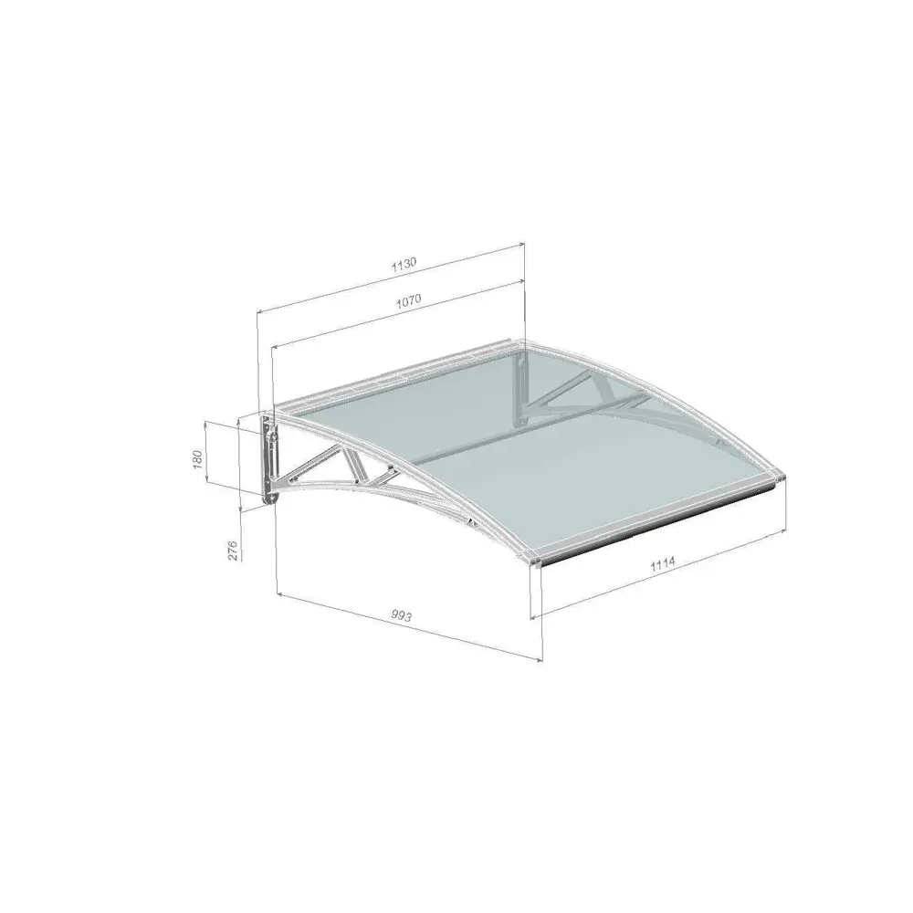 Усиленный козырек одинарный сотовый коричневый Santreyd 89320937 STLM-0893483 - Вид №5