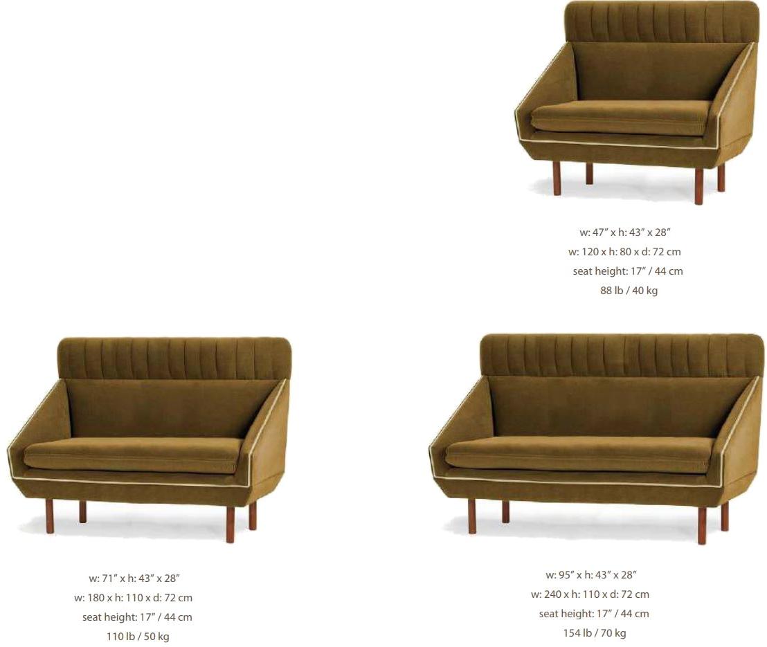 Mambo Unlimited Ideas Диван из ткани с высокой спинкой Agnes sun-id-1347008 - Вид №3